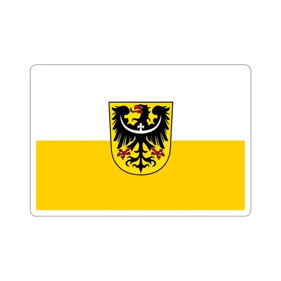 Flag of Silesia and Lower Silesia Germany STICKER Vinyl Die-Cut Decal 5 Inch - The Sticker Space