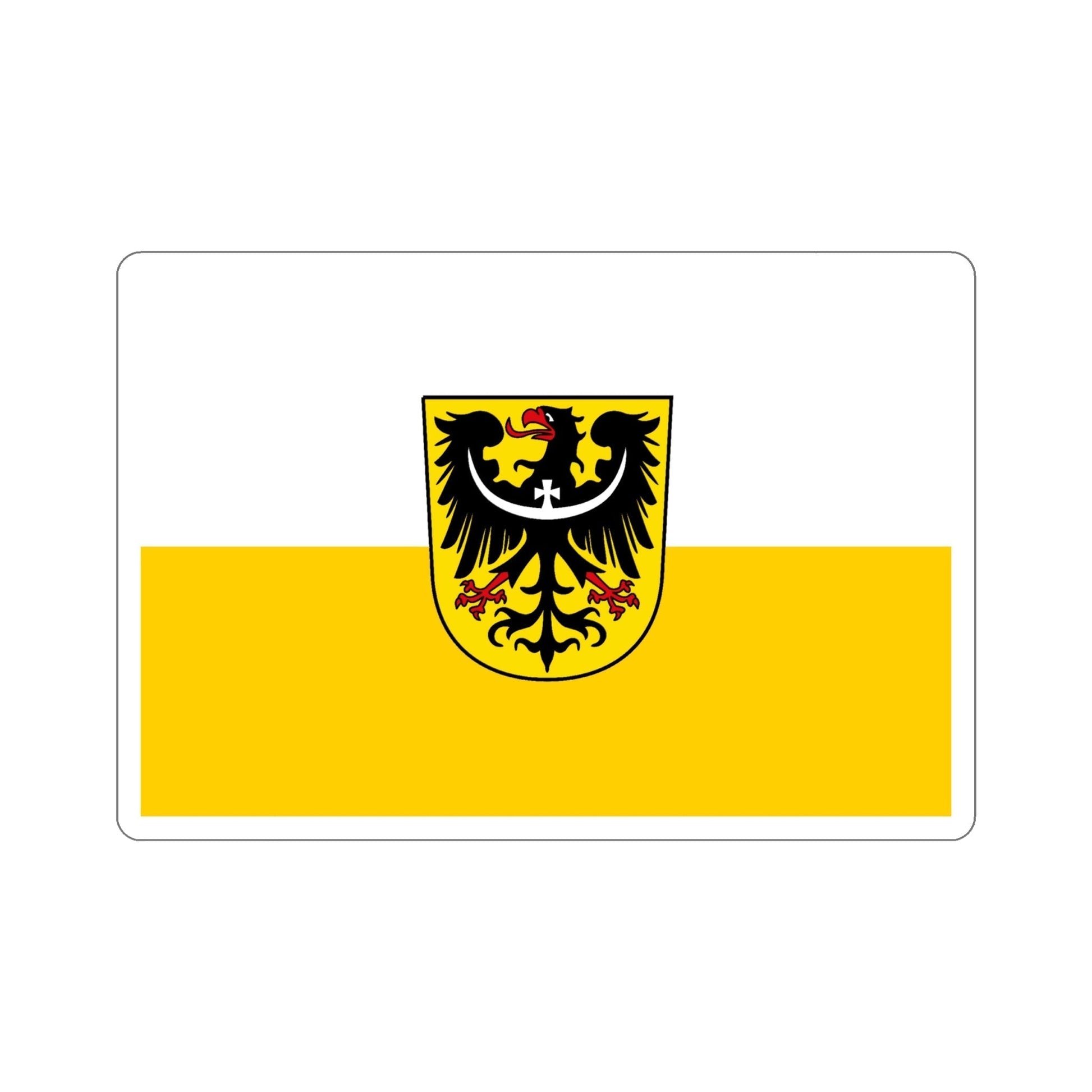 Flag of Silesia and Lower Silesia Germany STICKER Vinyl Die-Cut Decal-6 Inch-The Sticker Space