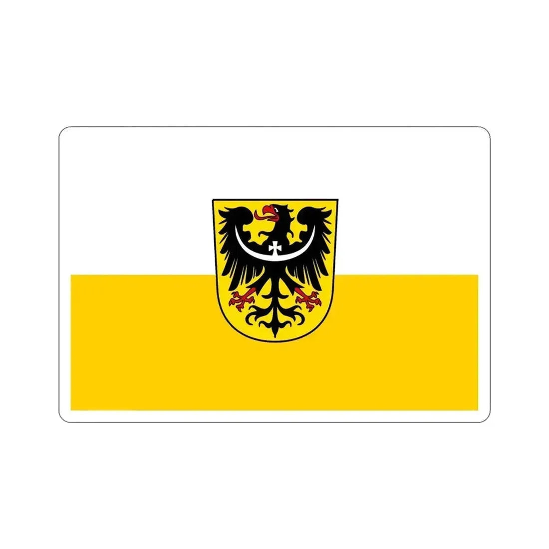 Flag of Silesia and Lower Silesia Germany STICKER Vinyl Die-Cut Decal 6 Inch - The Sticker Space
