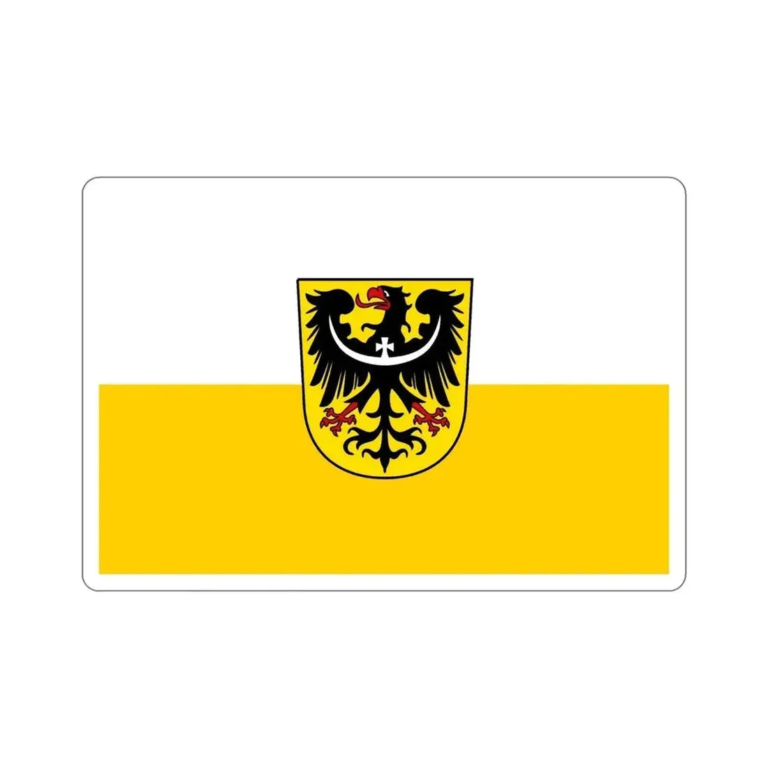 Flag of Silesia and Lower Silesia Germany STICKER Vinyl Die-Cut Decal - The Sticker Space
