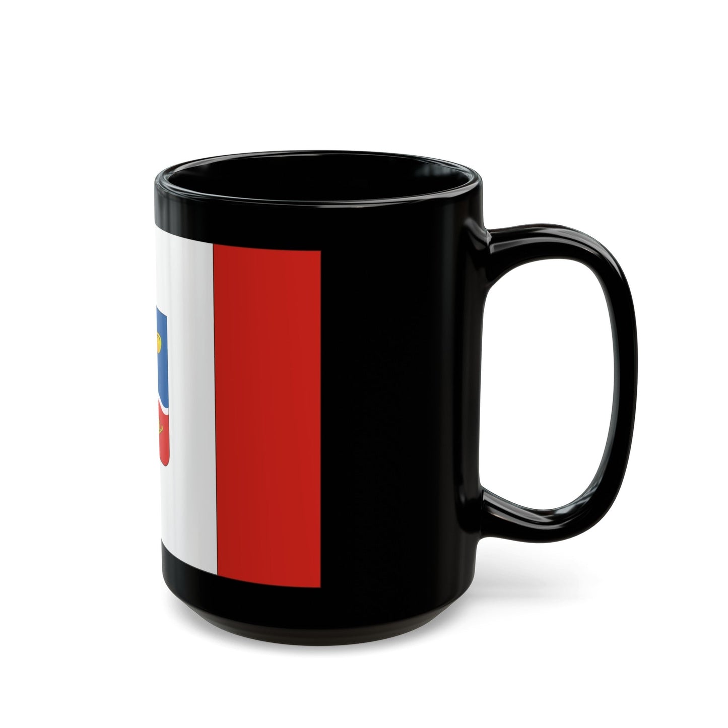 Flag of Simferopol Ukraine - Black Coffee Mug-The Sticker Space