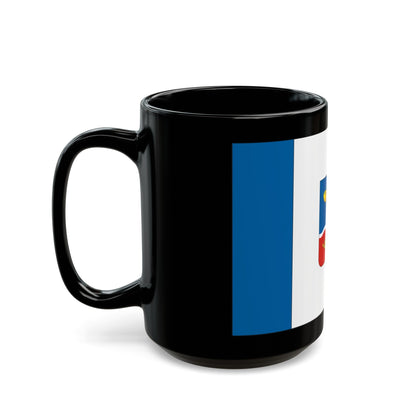 Flag of Simferopol Ukraine - Black Coffee Mug-The Sticker Space