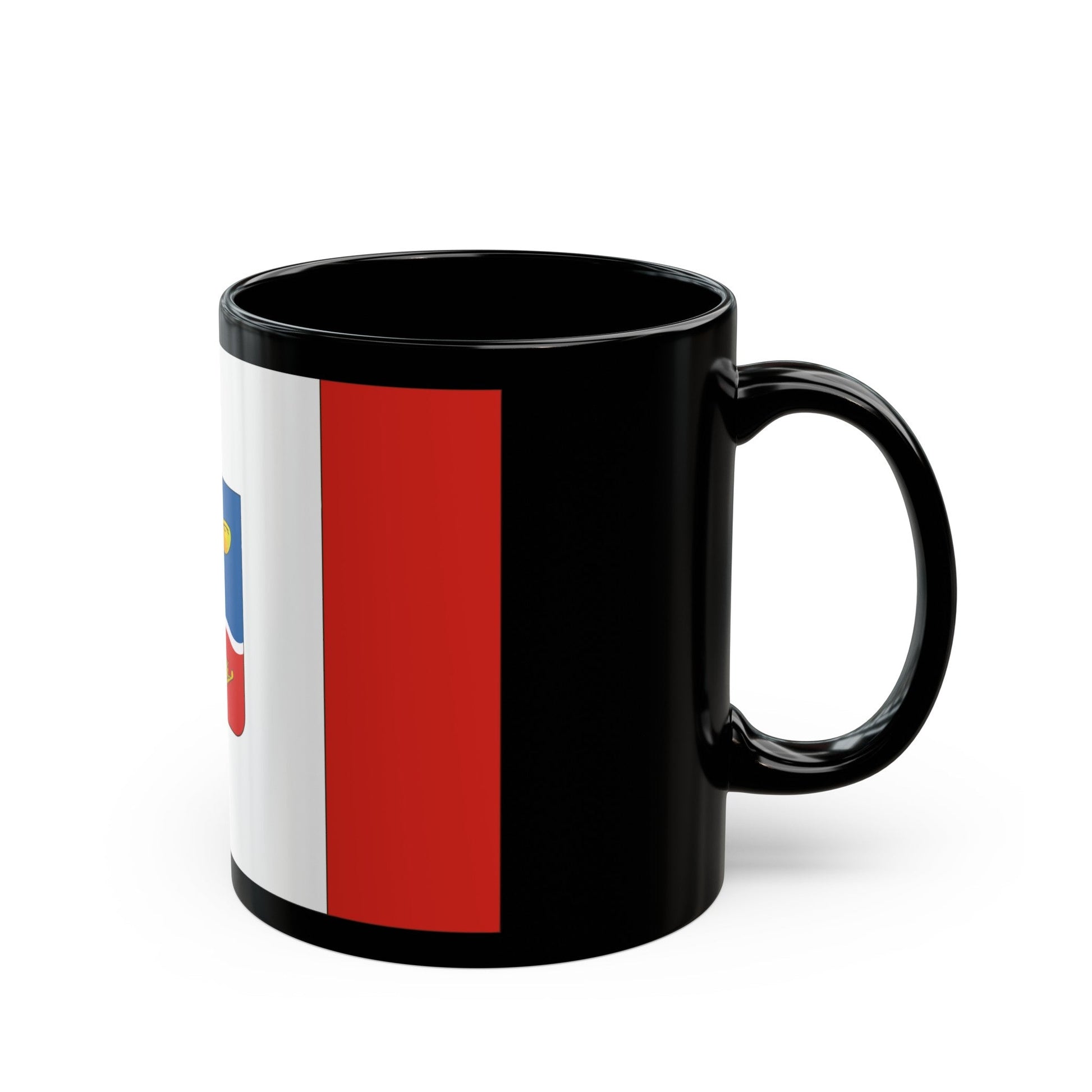 Flag of Simferopol Ukraine - Black Coffee Mug-The Sticker Space