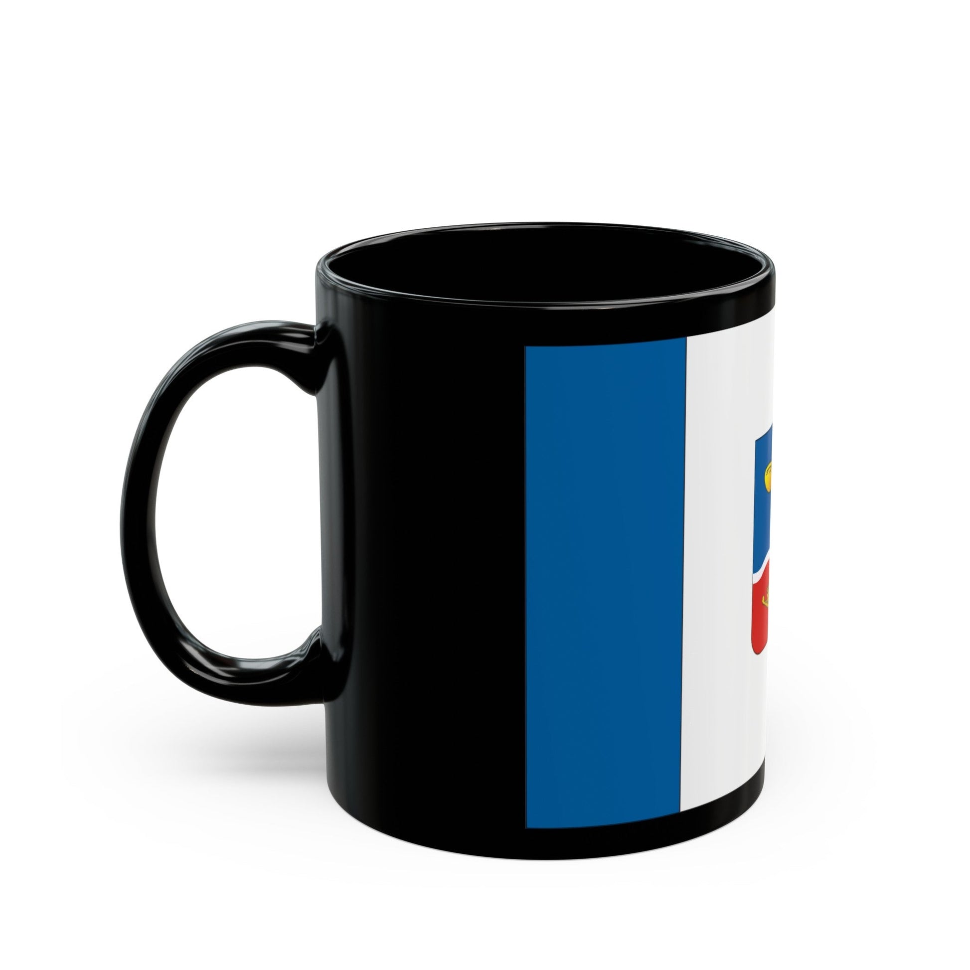 Flag of Simferopol Ukraine - Black Coffee Mug-The Sticker Space