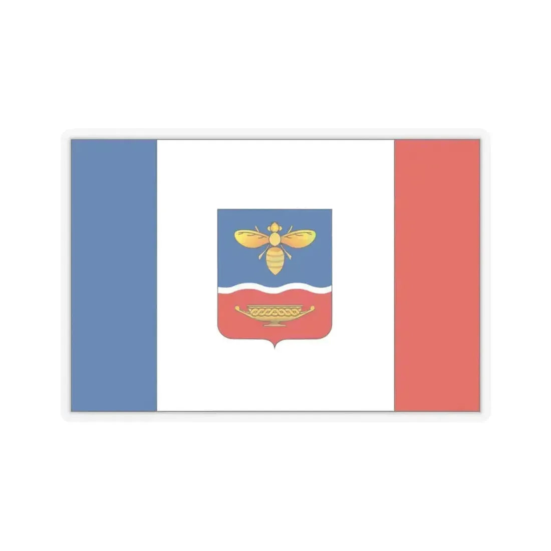 Flag of Simferopol Ukraine - STICKER Vinyl Kiss-Cut Decal 4 Inch Transparent - The Sticker Space