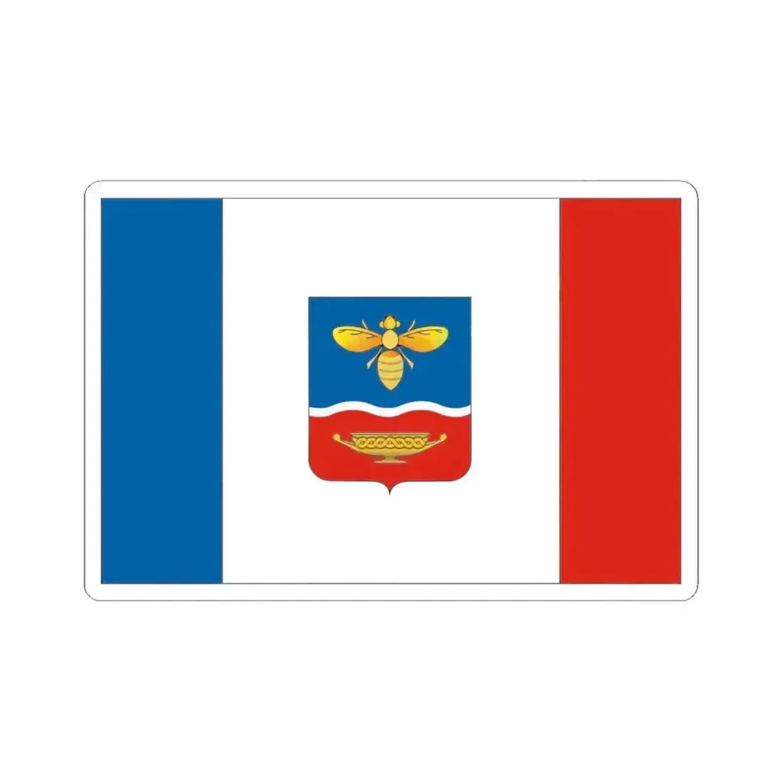 Flag of Simferopol Ukraine - STICKER Vinyl Kiss-Cut Decal 6 Inch White - The Sticker Space