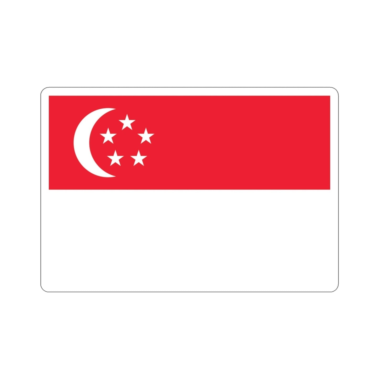 Flag of Singapore STICKER Vinyl Die-Cut Decal-3 Inch-The Sticker Space