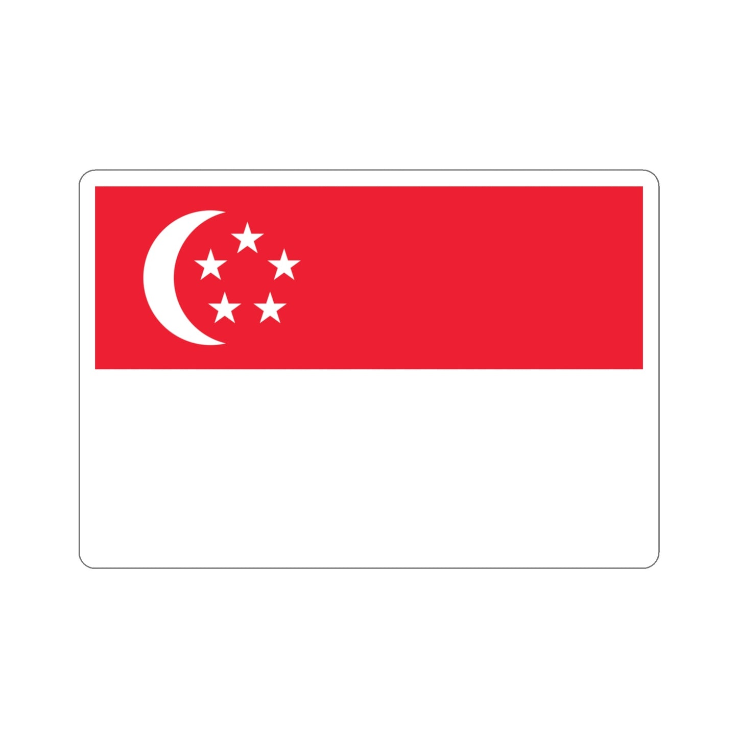 Flag of Singapore STICKER Vinyl Die-Cut Decal-4 Inch-The Sticker Space