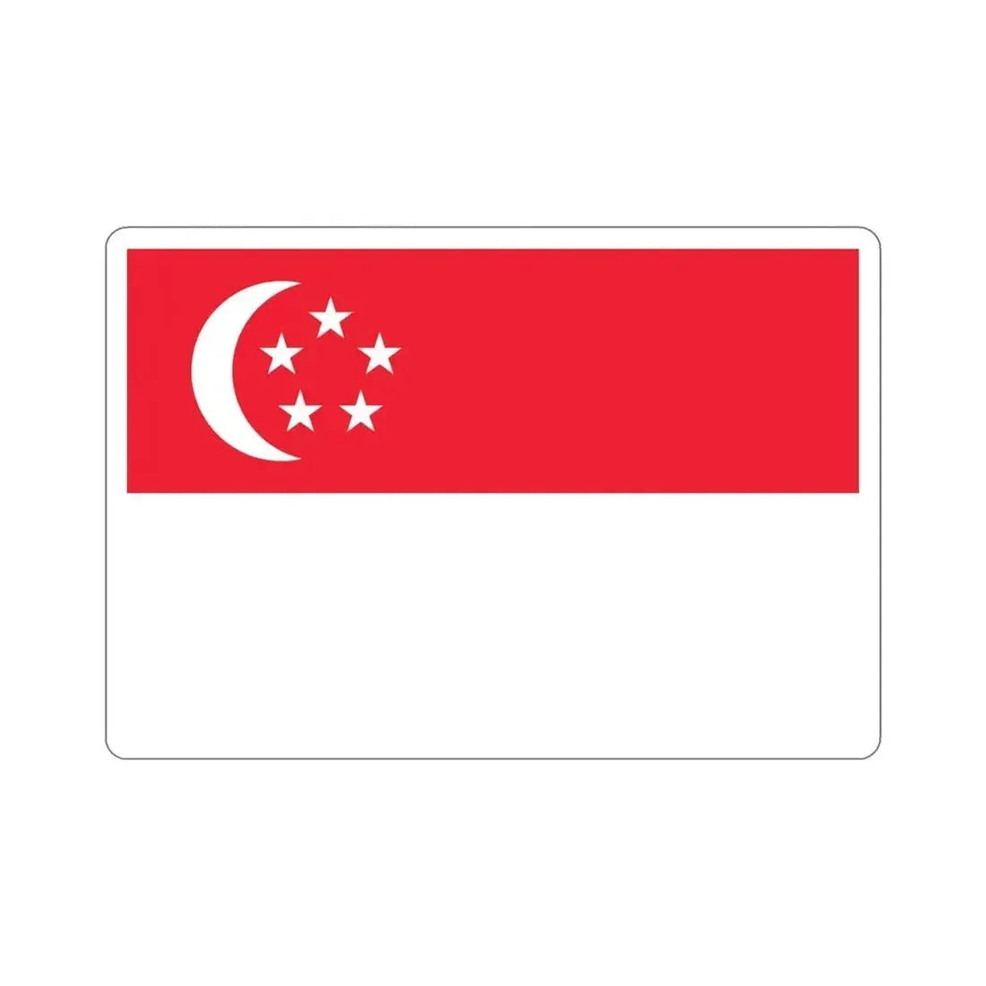Flag of Singapore STICKER Vinyl Die-Cut Decal 6 Inch - The Sticker Space