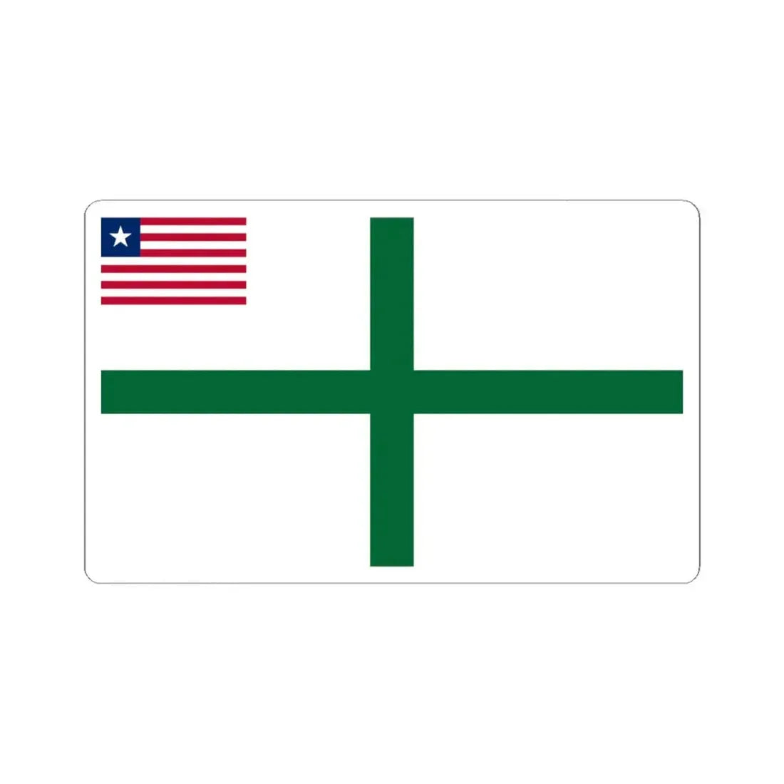 Flag of Sinoe County (Liberia) STICKER Vinyl Kiss-Cut Decal 6 Inch White - The Sticker Space