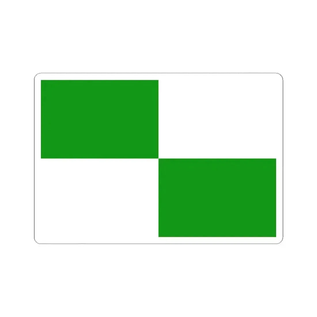Flag of Sint-Agatha-Berchem (Belgium) STICKER Vinyl Kiss-Cut Decal 2 Inch White - The Sticker Space