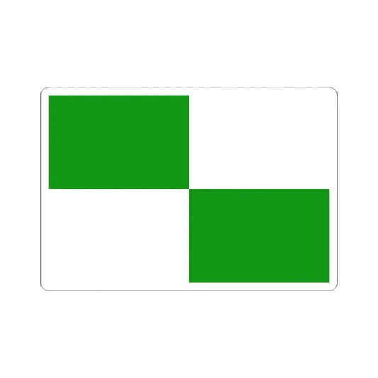 Flag of Sint-Agatha-Berchem (Belgium) STICKER Vinyl Kiss-Cut Decal 2 Inch White - The Sticker Space