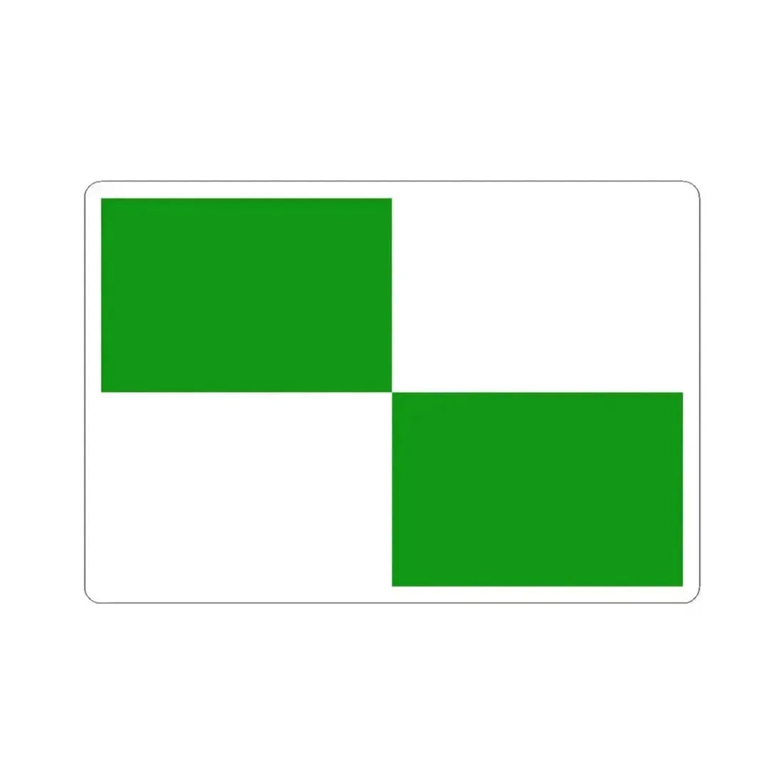 Flag of Sint-Agatha-Berchem (Belgium) STICKER Vinyl Kiss-Cut Decal 3 Inch White - The Sticker Space