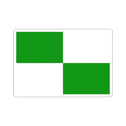 Flag of Sint-Agatha-Berchem (Belgium) STICKER Vinyl Kiss-Cut Decal 3 Inch White - The Sticker Space
