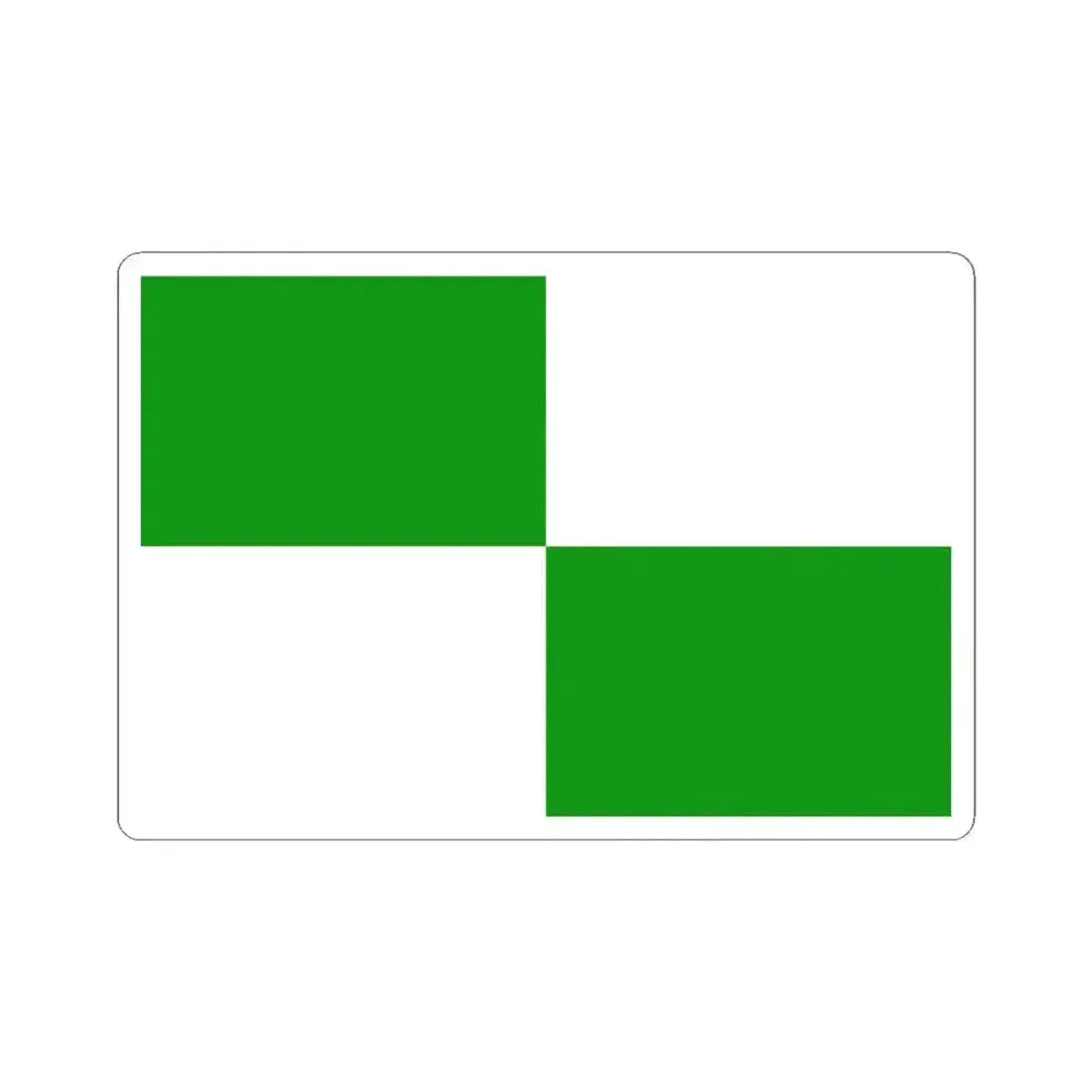 Flag of Sint-Agatha-Berchem (Belgium) STICKER Vinyl Kiss-Cut Decal 4 Inch White - The Sticker Space