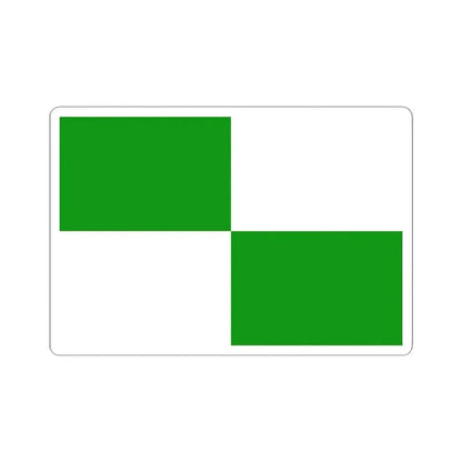 Flag of Sint-Agatha-Berchem (Belgium) STICKER Vinyl Kiss-Cut Decal 4 Inch White - The Sticker Space