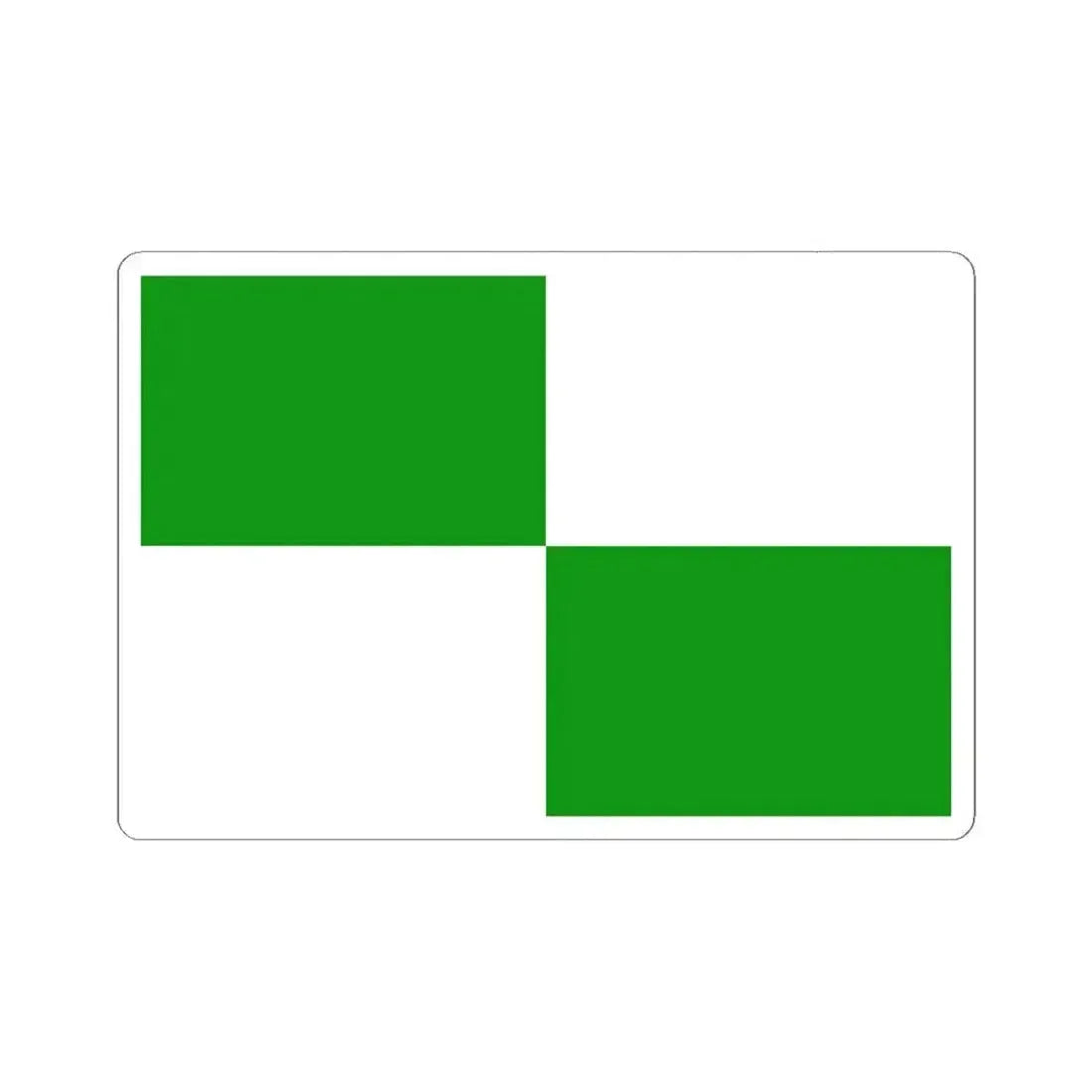 Flag of Sint-Agatha-Berchem (Belgium) STICKER Vinyl Kiss-Cut Decal 6 Inch White - The Sticker Space