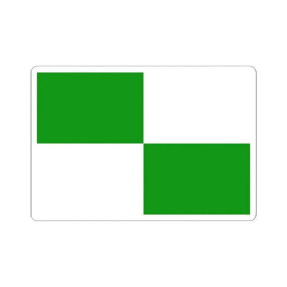 Flag of Sint-Agatha-Berchem (Belgium) STICKER Vinyl Kiss-Cut Decal 6 Inch White - The Sticker Space