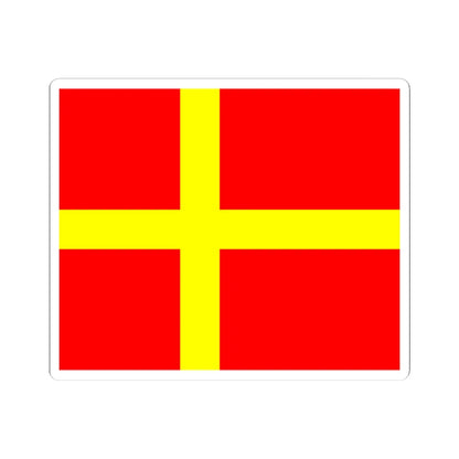 Flag of Skane (Sweden) STICKER Vinyl Kiss-Cut Decal 3 Inch White - The Sticker Space
