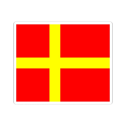 Flag of Skane (Sweden) STICKER Vinyl Kiss-Cut Decal 6 Inch White - The Sticker Space