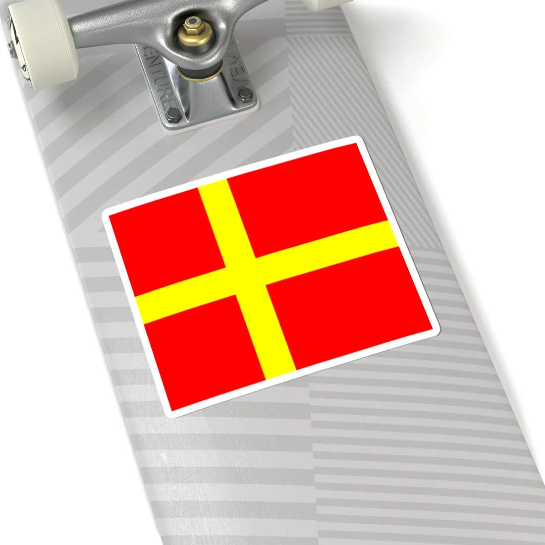 Flag of Skane (Sweden) STICKER Vinyl Kiss-Cut Decal - The Sticker Space