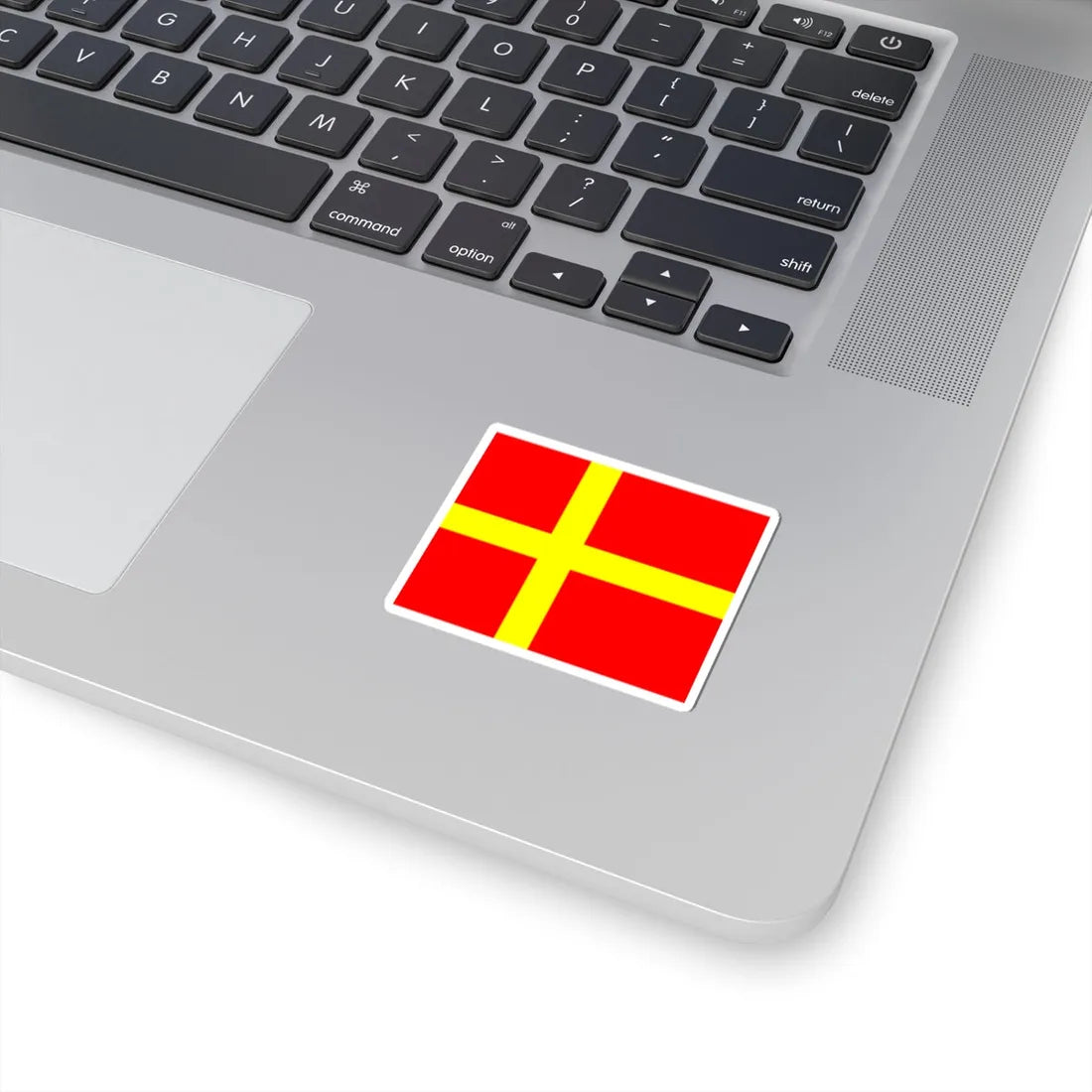 Flag of Skane (Sweden) STICKER Vinyl Kiss-Cut Decal - The Sticker Space
