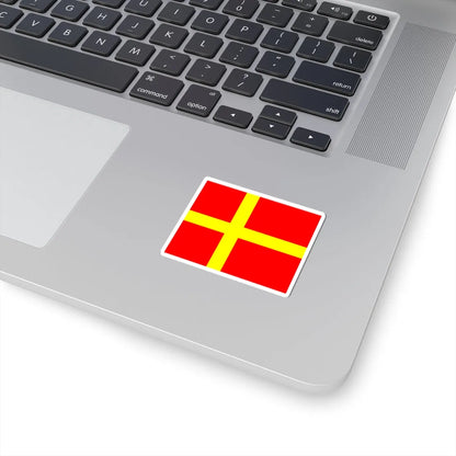 Flag of Skane (Sweden) STICKER Vinyl Kiss-Cut Decal - The Sticker Space