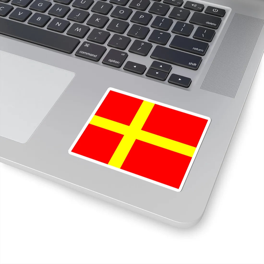 Flag of Skane (Sweden) STICKER Vinyl Kiss-Cut Decal - The Sticker Space