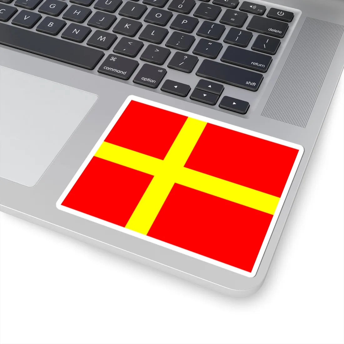 Flag of Skane (Sweden) STICKER Vinyl Kiss-Cut Decal - The Sticker Space