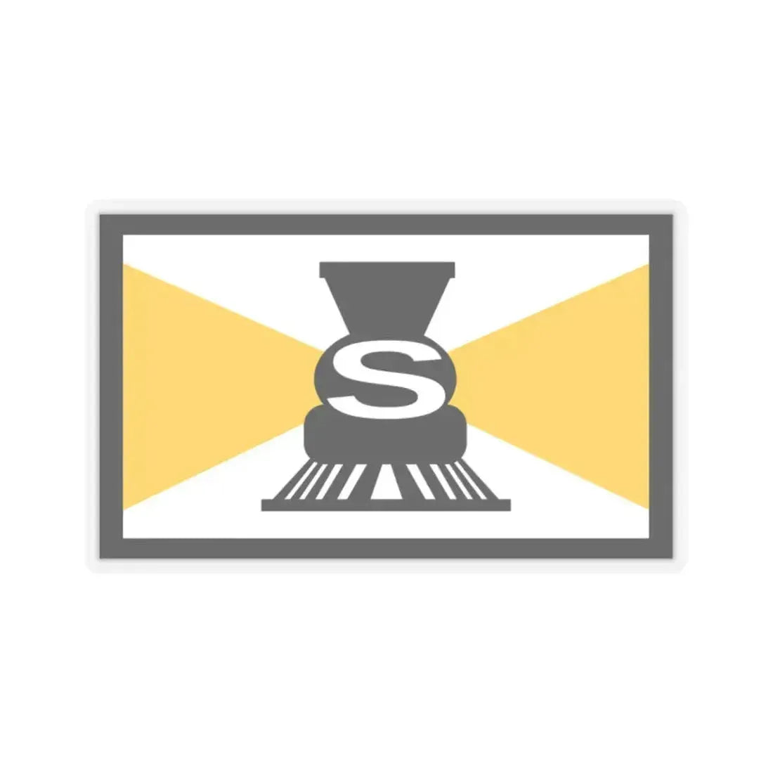 Flag of Slater, Iowa - STICKER Vinyl Kiss-Cut Decal 2 Inch Transparent - The Sticker Space