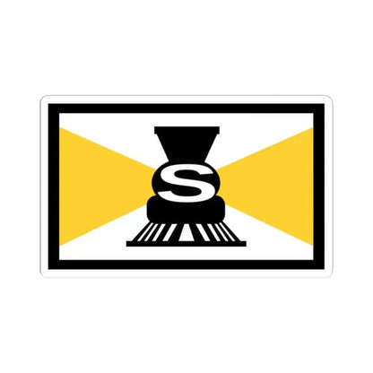 Flag of Slater, Iowa - STICKER Vinyl Kiss-Cut Decal 2 Inch White - The Sticker Space
