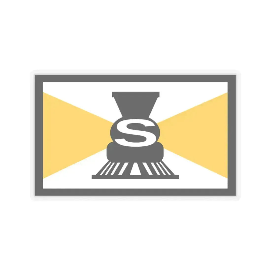 Flag of Slater, Iowa - STICKER Vinyl Kiss-Cut Decal 3 Inch Transparent - The Sticker Space