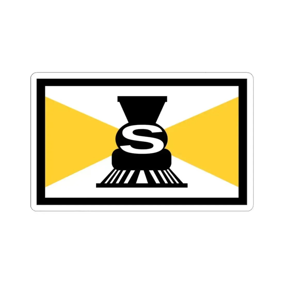Flag of Slater, Iowa - STICKER Vinyl Kiss-Cut Decal 3 Inch White - The Sticker Space
