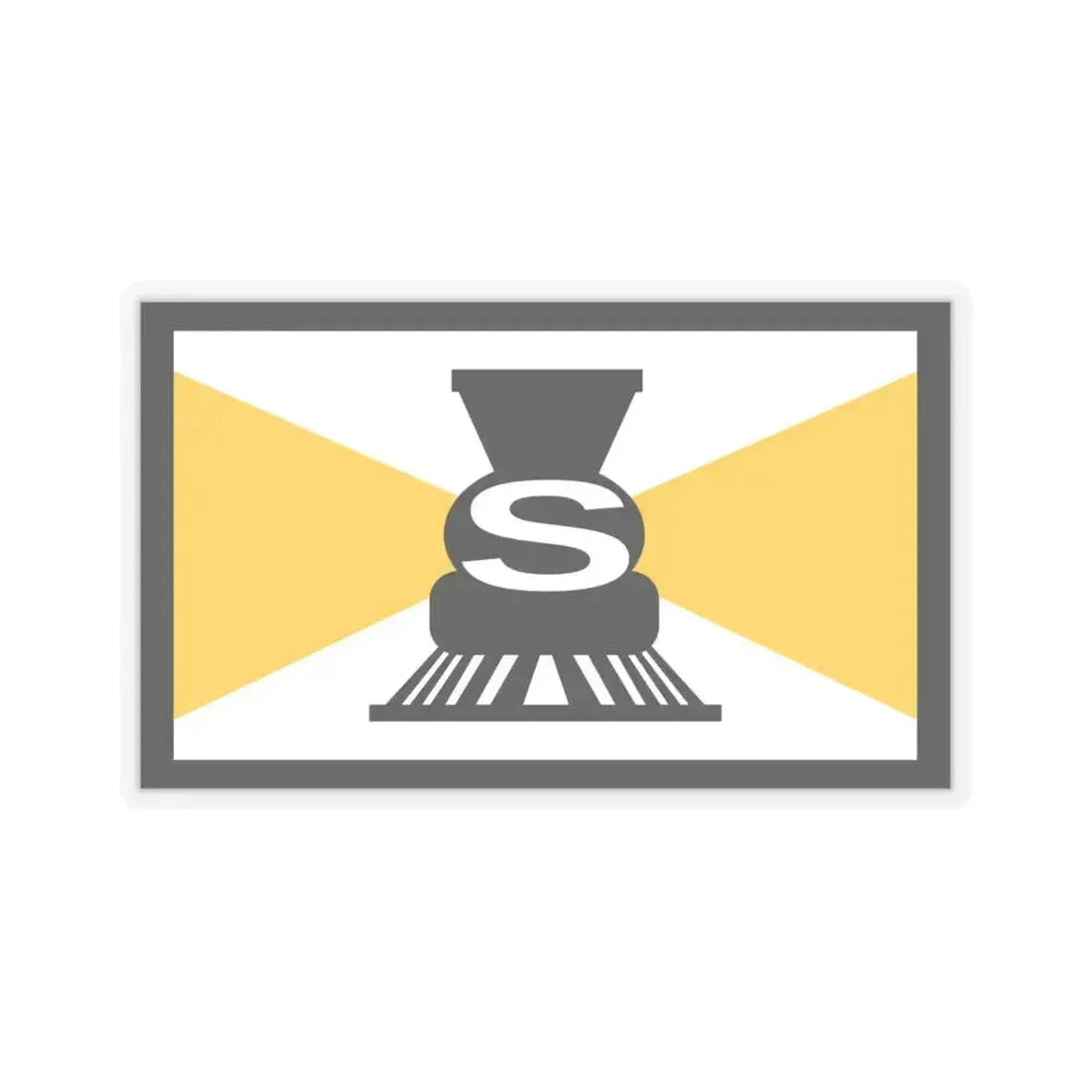 Flag of Slater, Iowa - STICKER Vinyl Kiss-Cut Decal 4 Inch Transparent - The Sticker Space