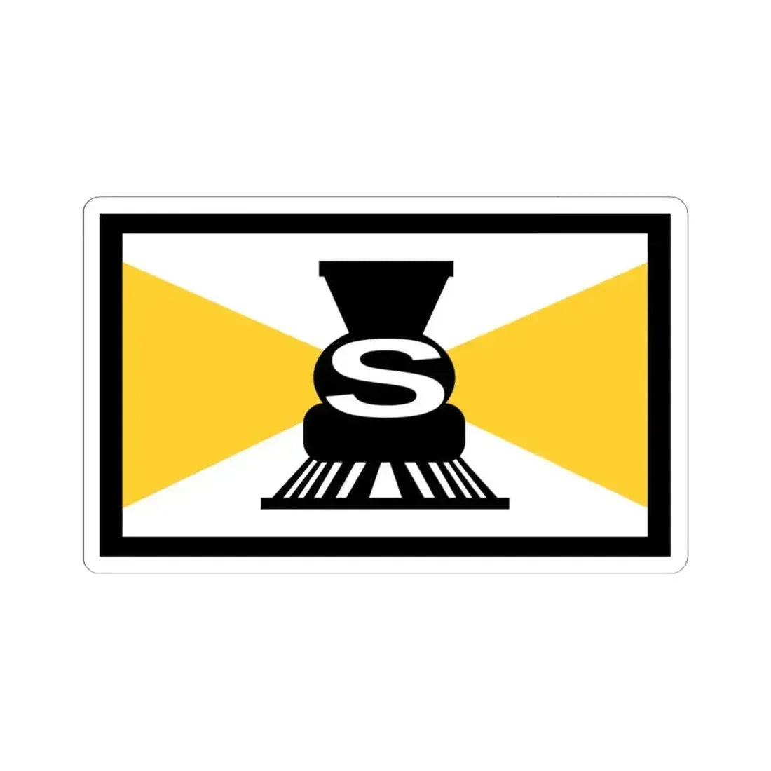Flag of Slater, Iowa - STICKER Vinyl Kiss-Cut Decal 4 Inch White - The Sticker Space