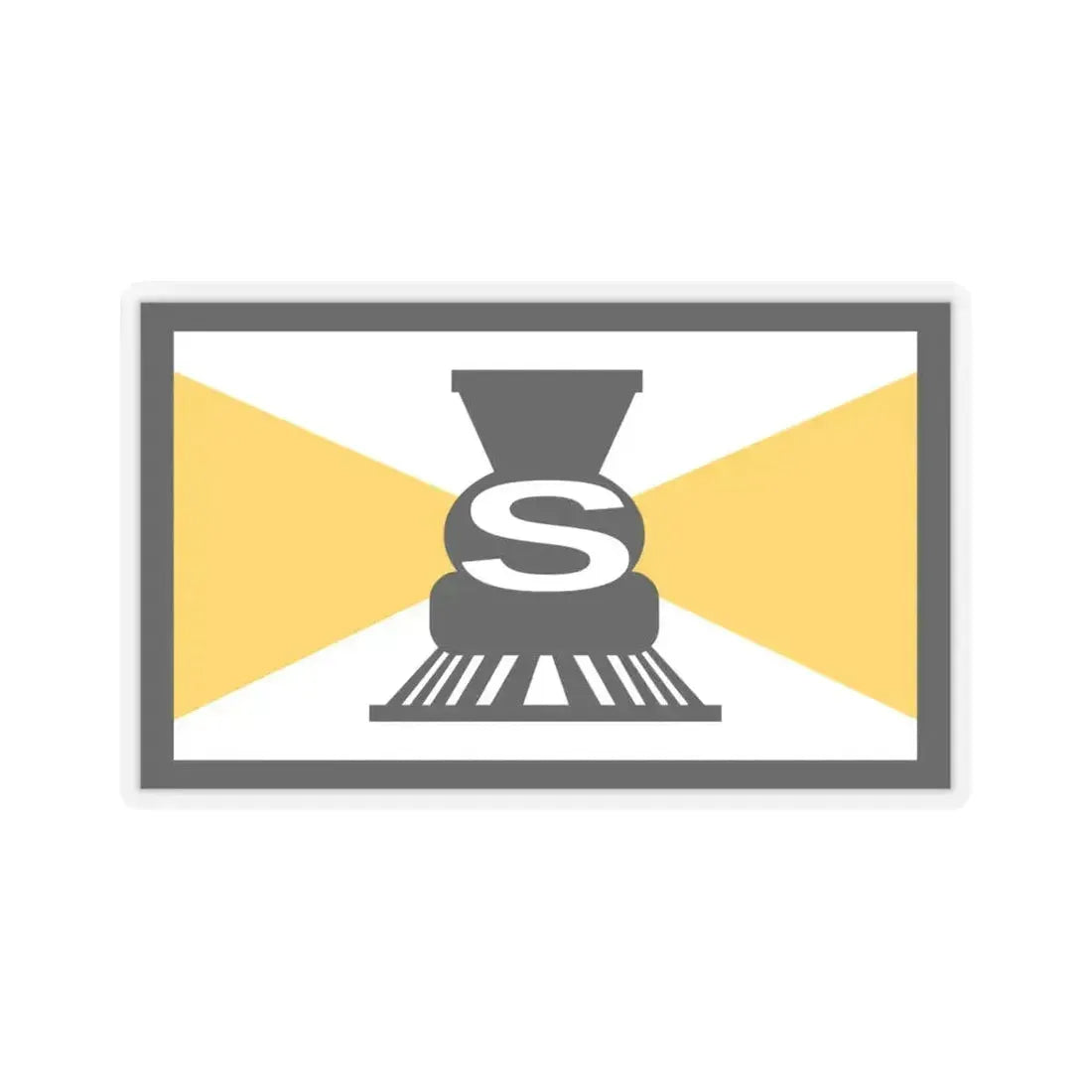 Flag of Slater, Iowa - STICKER Vinyl Kiss-Cut Decal 6 Inch Transparent - The Sticker Space