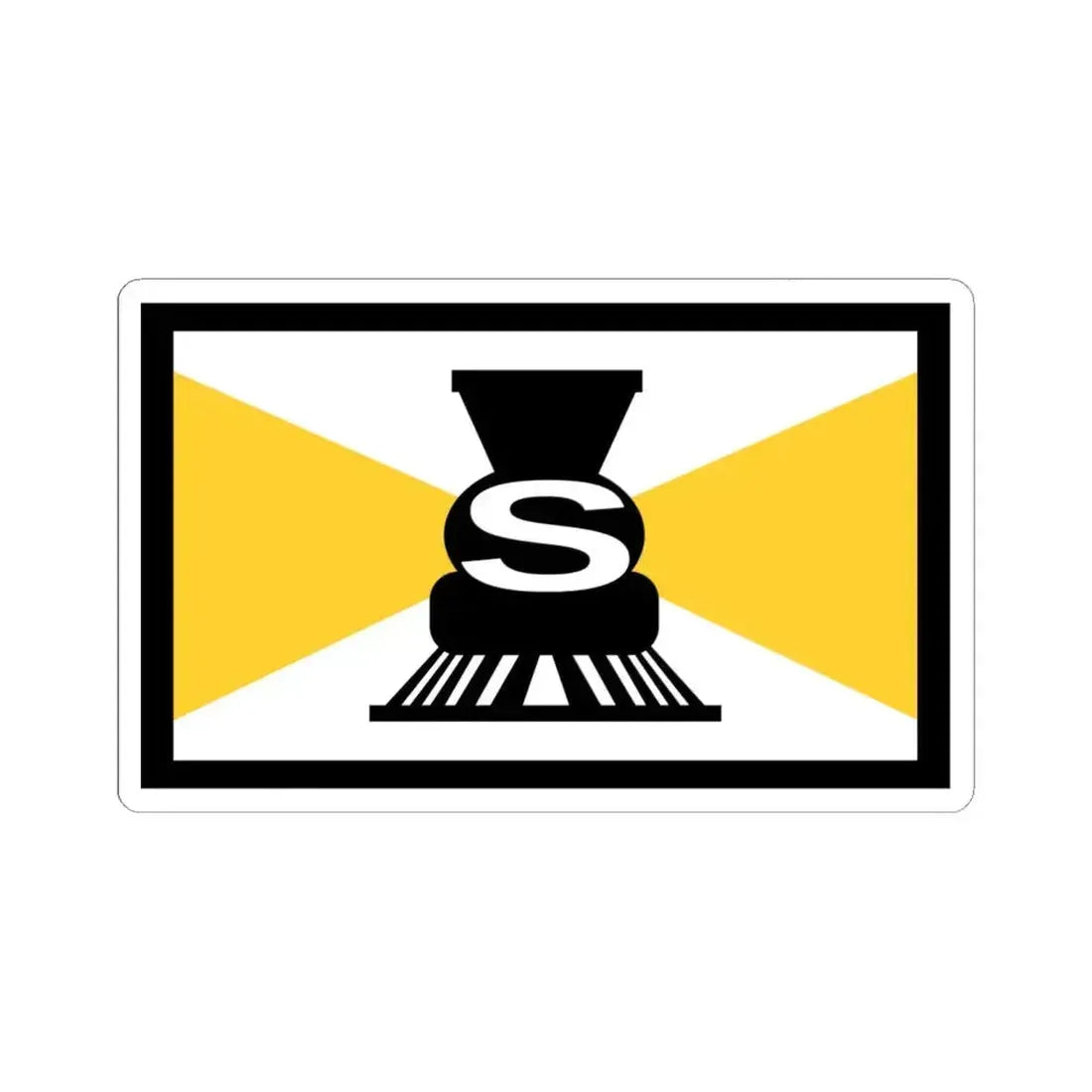 Flag of Slater, Iowa - STICKER Vinyl Kiss-Cut Decal 6 Inch White - The Sticker Space
