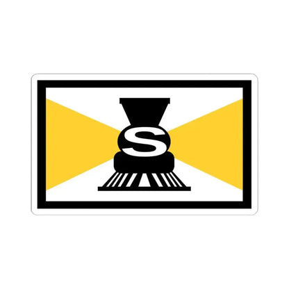 Flag of Slater, Iowa - STICKER Vinyl Kiss-Cut Decal 6 Inch White - The Sticker Space