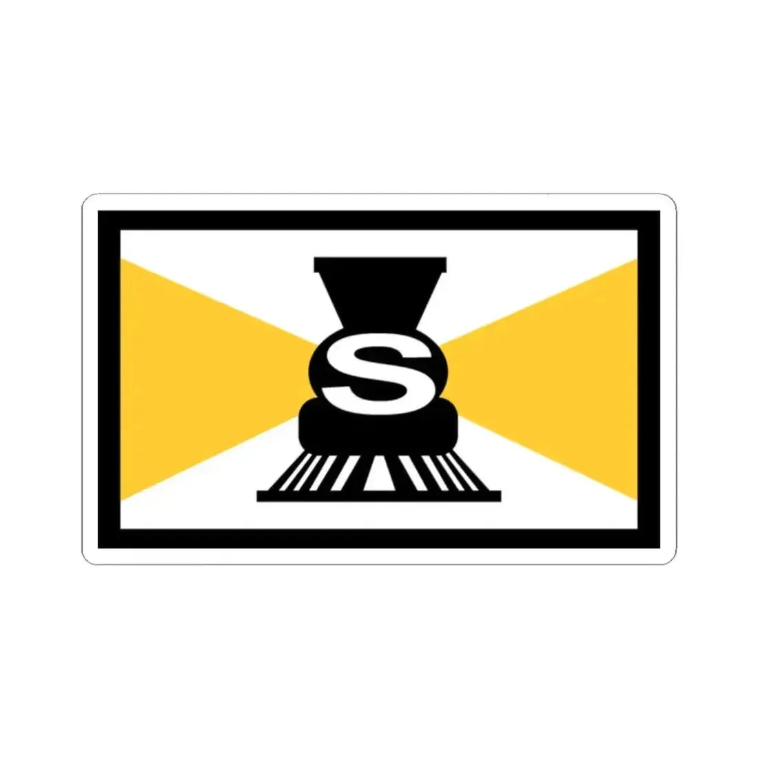 Flag of Slater Iowa (United States) STICKER Vinyl Kiss-Cut Decal 2 Inch White - The Sticker Space