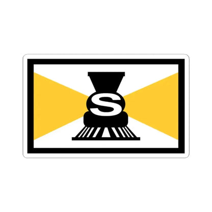 Flag of Slater Iowa (United States) STICKER Vinyl Kiss-Cut Decal 2 Inch White - The Sticker Space