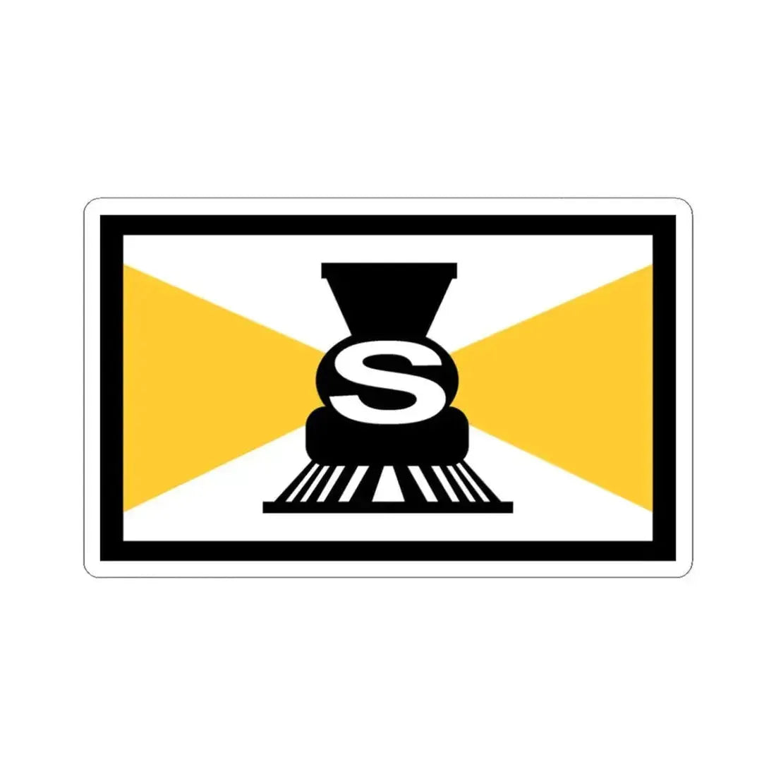 Flag of Slater Iowa (United States) STICKER Vinyl Kiss-Cut Decal 3 Inch White - The Sticker Space