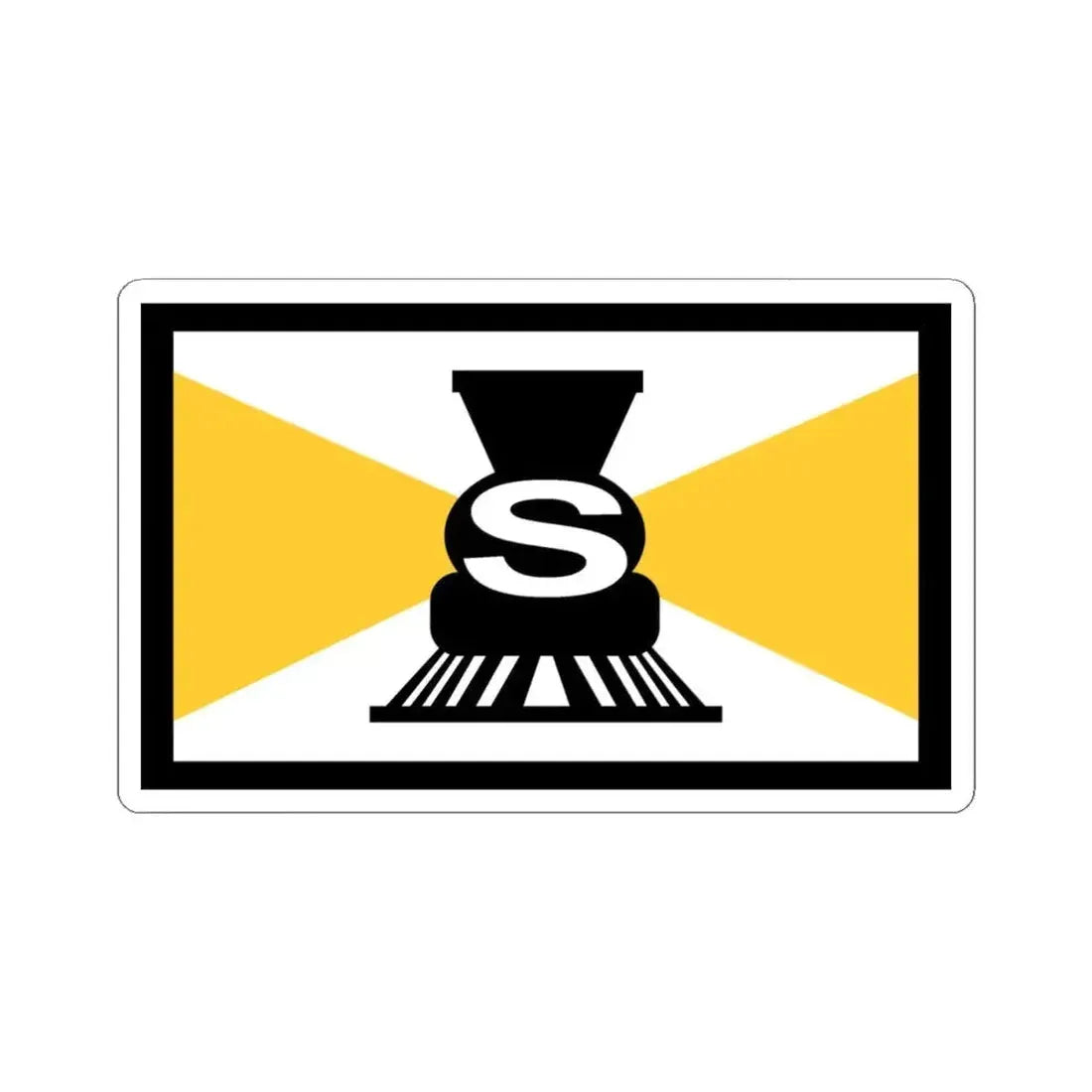 Flag of Slater Iowa (United States) STICKER Vinyl Kiss-Cut Decal 4 Inch White - The Sticker Space