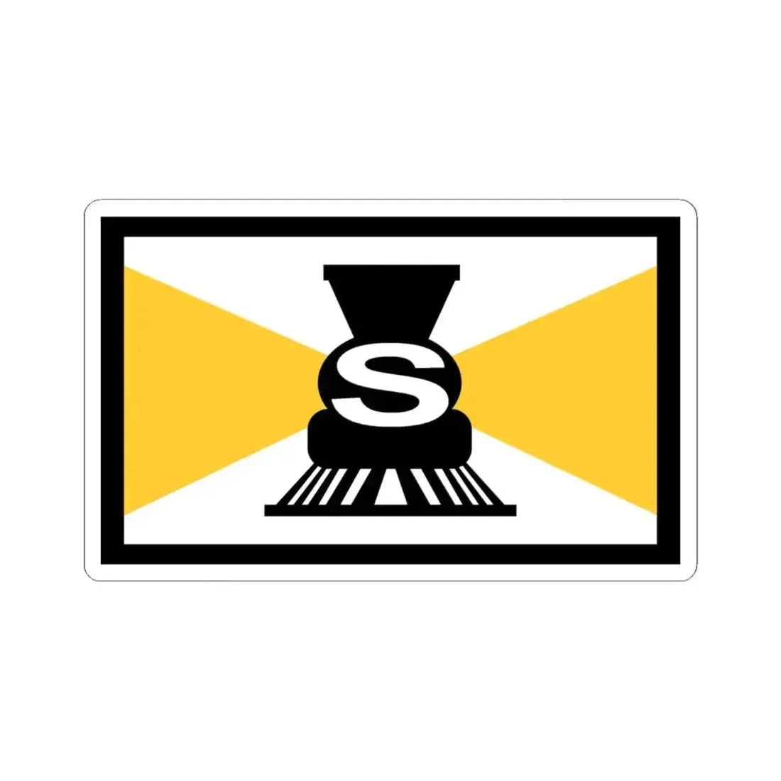 Flag of Slater Iowa (United States) STICKER Vinyl Kiss-Cut Decal 6 Inch White - The Sticker Space