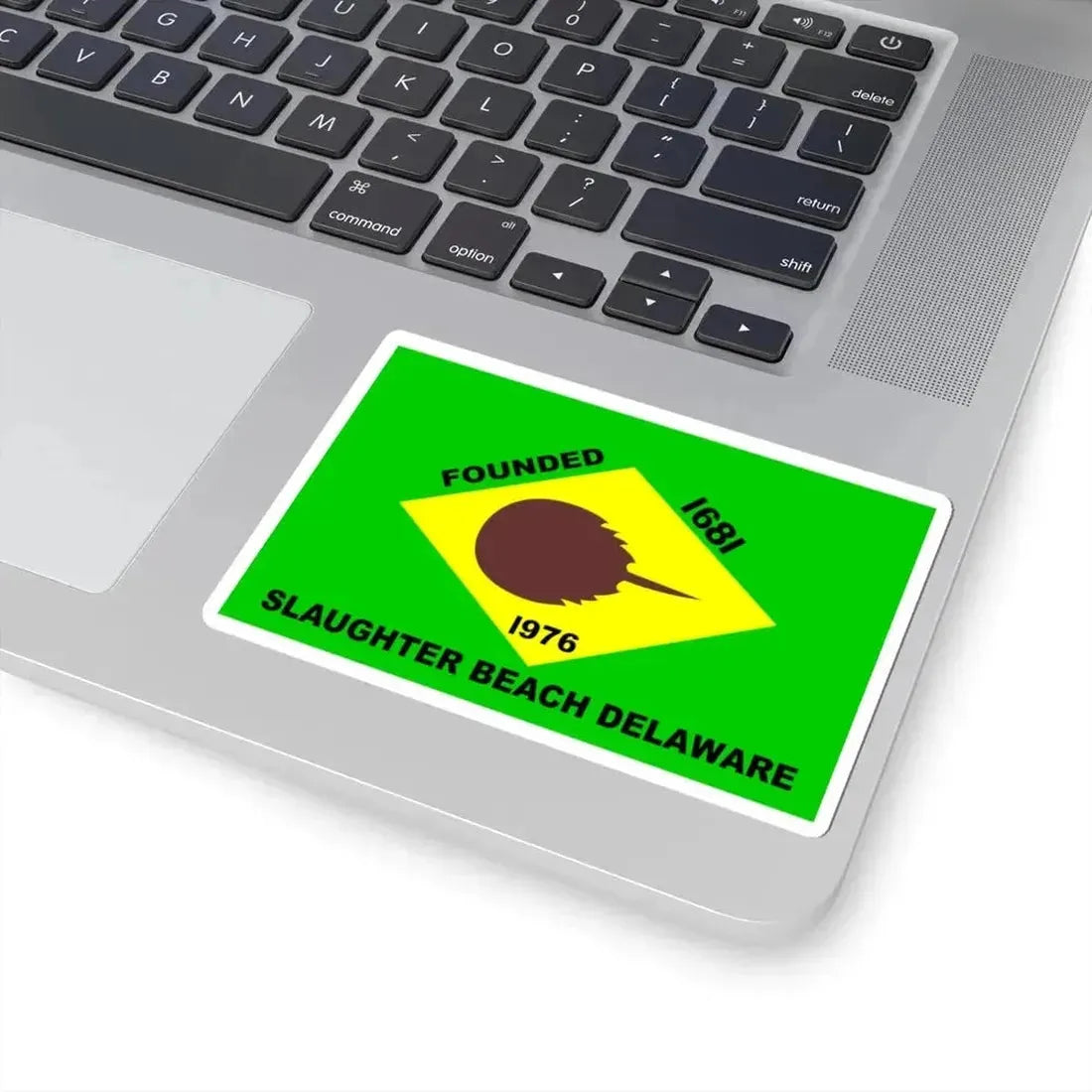 Flag of Slaughter Beach Delaware (United States) STICKER Vinyl Kiss-Cut Decal - The Sticker Space
