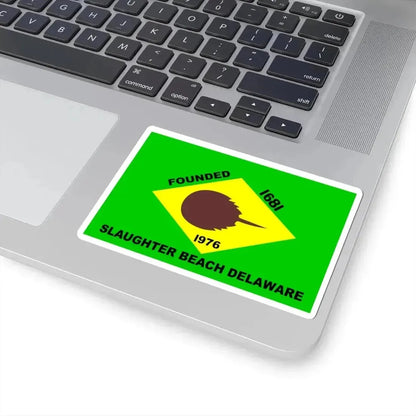 Flag of Slaughter Beach Delaware (United States) STICKER Vinyl Kiss-Cut Decal - The Sticker Space