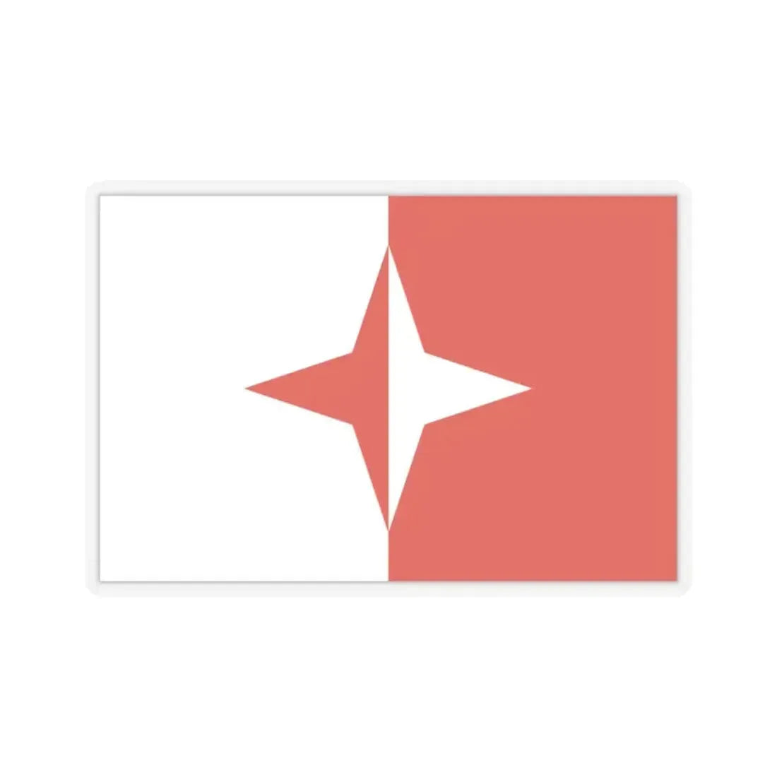 Flag of Sliema Malta - STICKER Vinyl Kiss-Cut Decal 2 Inch Transparent - The Sticker Space