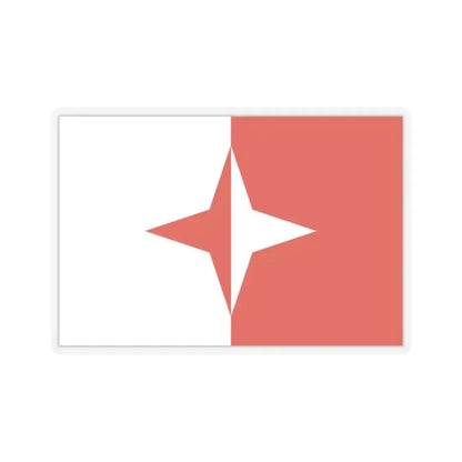 Flag of Sliema Malta - STICKER Vinyl Kiss-Cut Decal 2 Inch Transparent - The Sticker Space