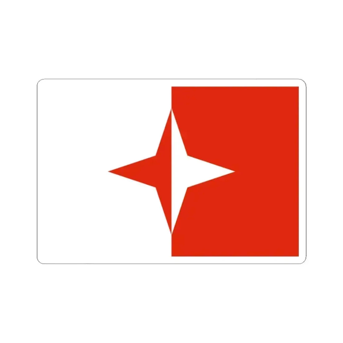 Flag of Sliema Malta - STICKER Vinyl Kiss-Cut Decal 2 Inch White - The Sticker Space