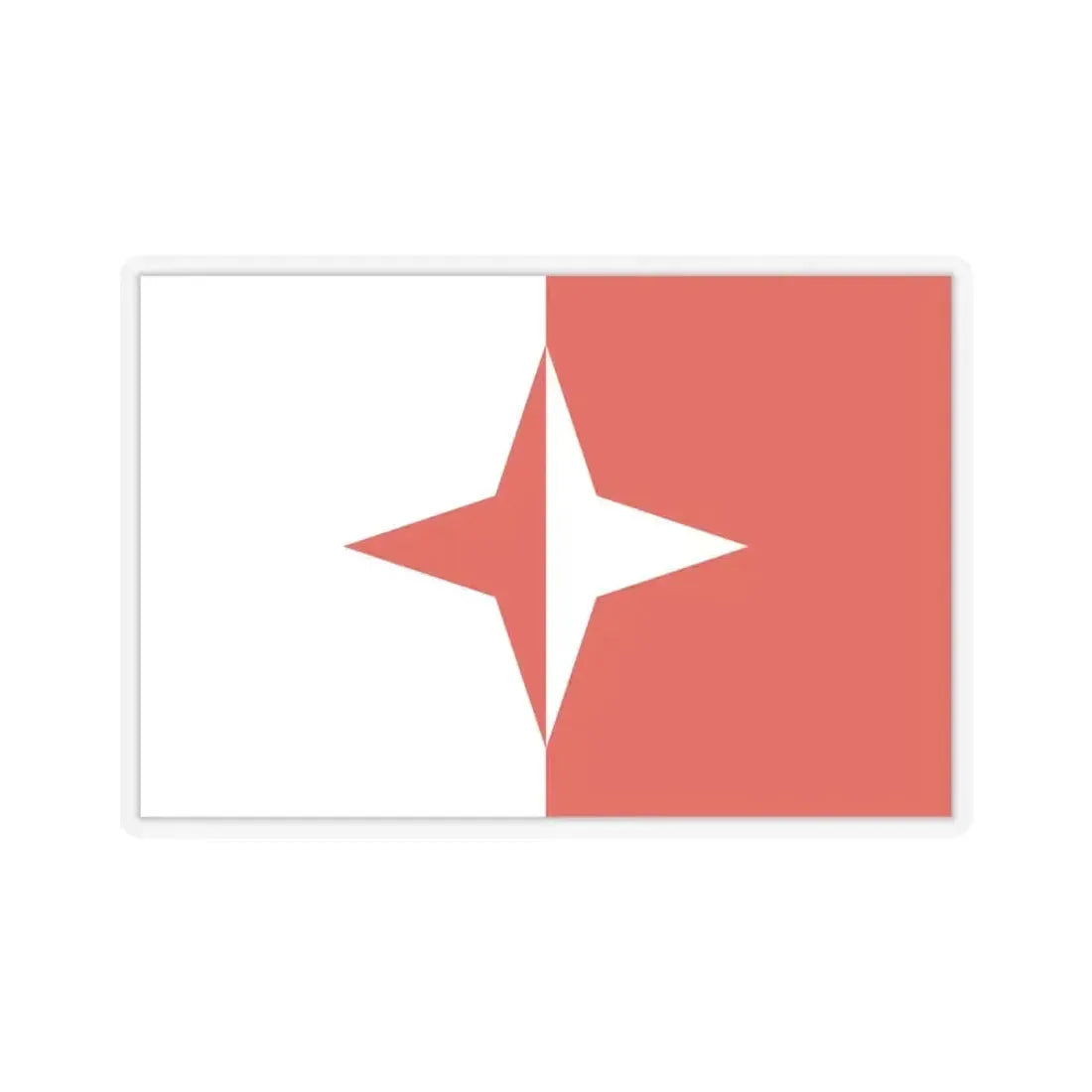 Flag of Sliema Malta - STICKER Vinyl Kiss-Cut Decal 4 Inch Transparent - The Sticker Space