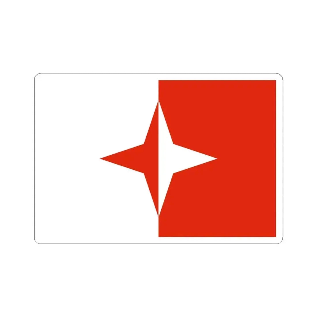 Flag of Sliema Malta - STICKER Vinyl Kiss-Cut Decal 4 Inch White - The Sticker Space